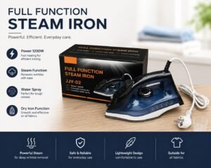 electric steam iron – efficient fabric care