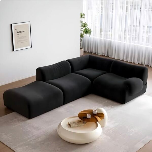 luxury modular leather sofa – compressible design (pre order)