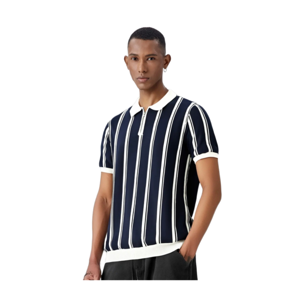 men top white and black with model