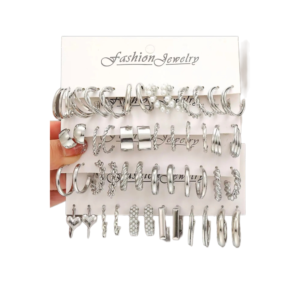 multi style hoop & stud earrings set – gold & silver (pre order)