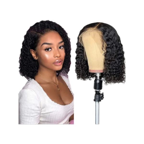 short curly bob lace front wig – 10 inch (synthetic) | pre order