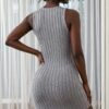 elegant sleeveless bodycon mini dress – slim fit casual chic