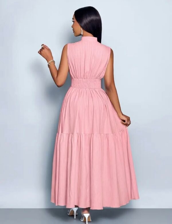elegant sky pink maxi dress
