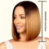 sleek ombre bob synthetic wig