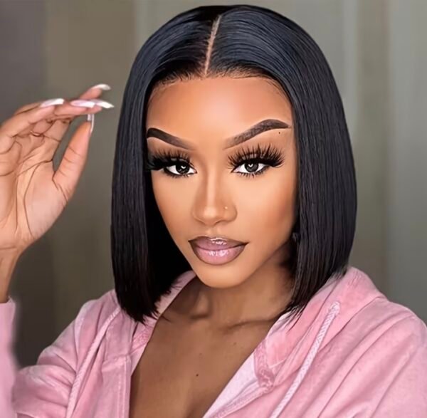 sleek classic bob synthetic wig