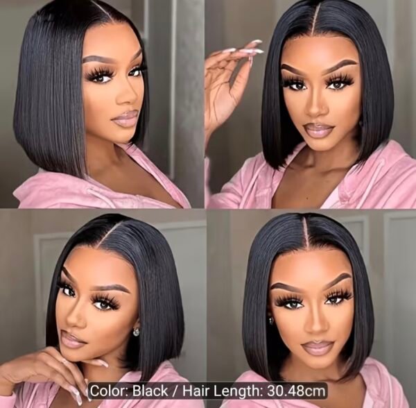 sleek classic bob synthetic wig