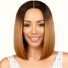 sleek ombre bob synthetic wig