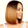 sleek ombre bob synthetic wig
