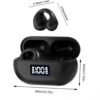 wireless bluetooth earbuds with led display charging case – black