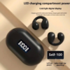 wireless bluetooth earbuds with led display charging case – black