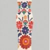strapless floral maxi dress – beige