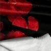 strapless mixed colors maxi dress black and red